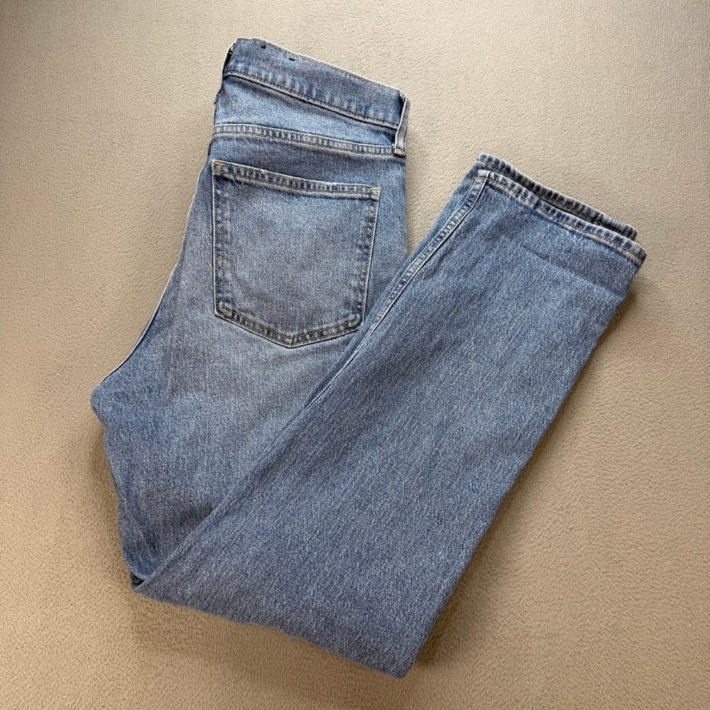 Gap Jeans 90s Straight High Rise Regular 31/12 (FIT 32) Blue Faded High Waisted